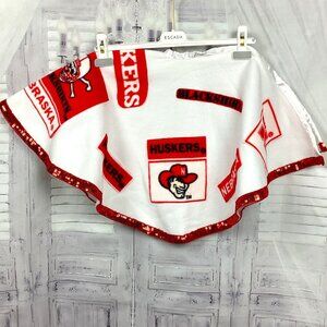 Handmade Nebraska Cornhuskers Tree Skirt